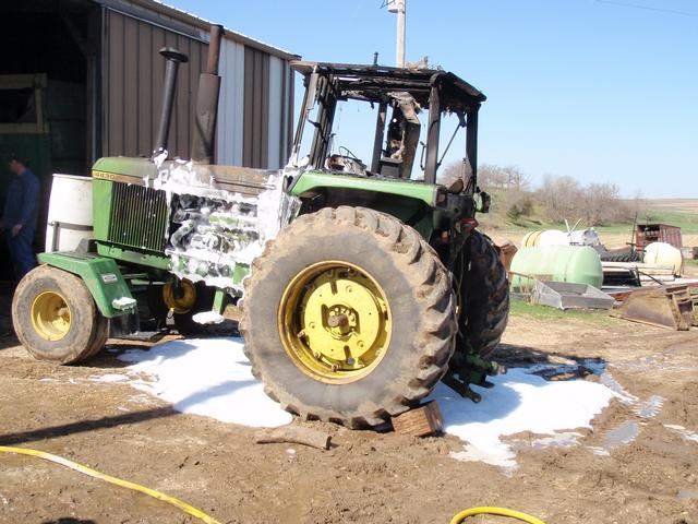 Tractor fire April 9, 2010. Jim Then farm